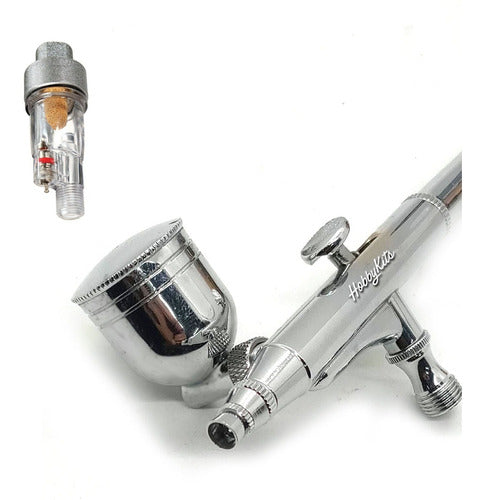 Gravity Feed Airbrush with Side Cup and Filter 0.5mm 0