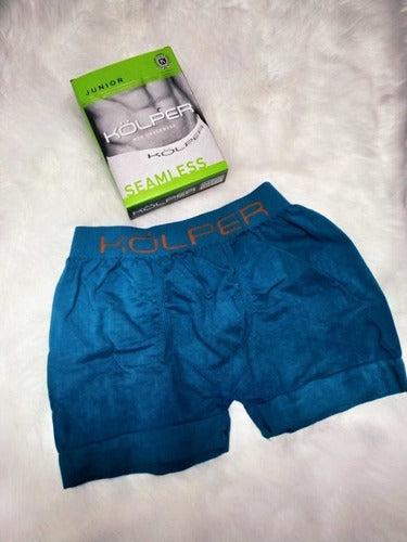 Kolper Boxer Niño Sin Costura Algodón Liso A. 3600 3