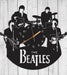 Index Beatles Wall Clock Cutout in Black Wood 0