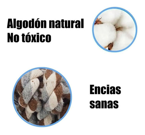 Oasis Kit X 2 Unidades Tirador Mascota Juguete Soga Nudos Hilo Eco 3