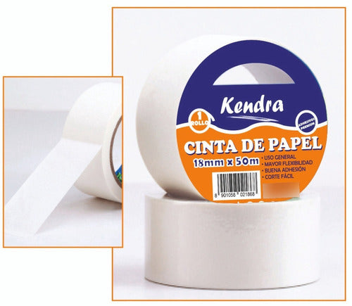 Kendra Masking Paper Tape 18 Mm X 50m - Rosario 0