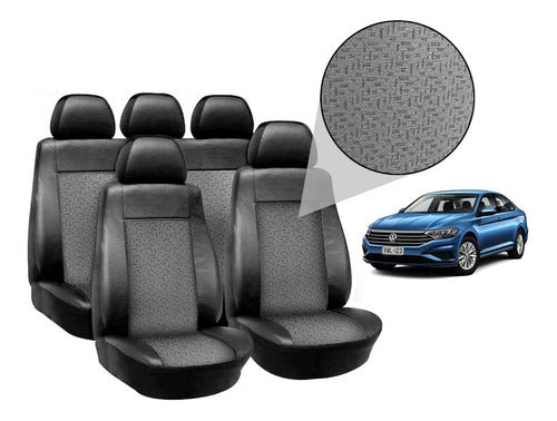 SSP Premium Jackard Eco-Leather Seat Covers for Volkswagen Vento 0