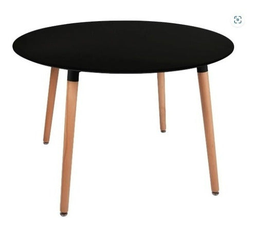 Round Black Eames Table 0