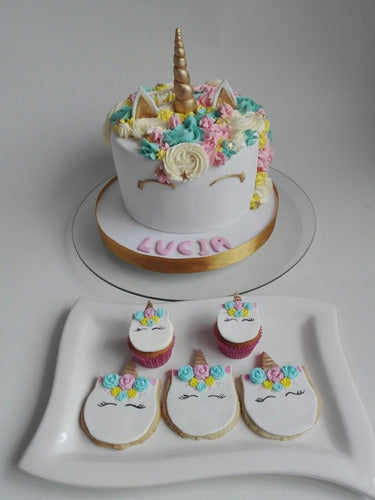 Handcrafted Unicorn Cake Unicorn+ Cookies+ Cupcakes 6