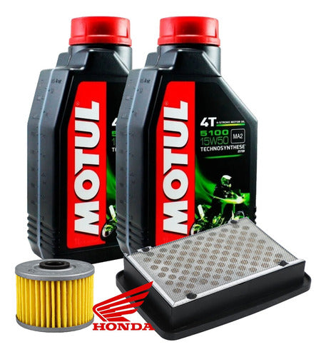 Motul Kit Service Cb250 Twister Nueva Motul 5100 + Filtros Avant 0