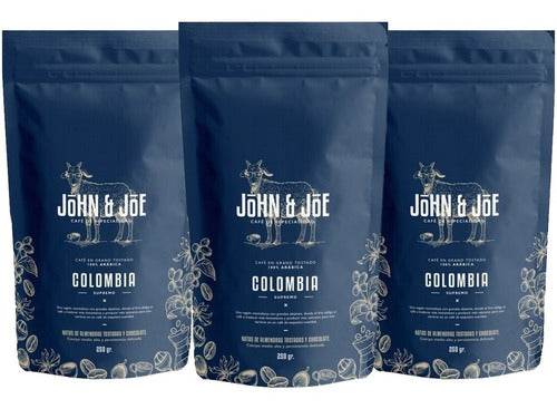 John & Joe Coffee Specialty Colombia Doy Pack 250gr X3 0