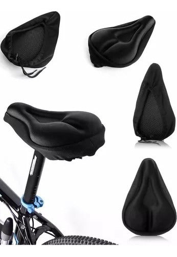 Funda Cubre Asiento Negro De Silicona P/ Bicicleta/ Spinning 0