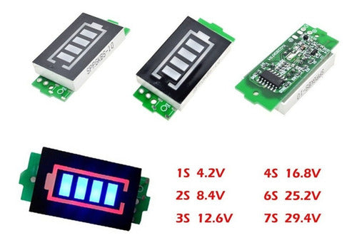 Modulo Indicador Carga De Bateria De Litio 1s 3.3v - 4.2v 2