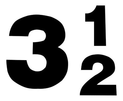Stainless Steel House Number Plate + 3 Numbers Black 12 cm Address Sign 1