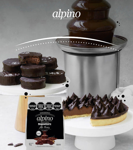 Lodiser Alpino Chocolate Bath Pastry 1kg Alfajor/Cascade 2