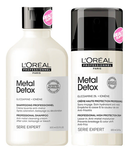 L'Oreal Metal Detox Shampoo and High Protection Cream Kit 0