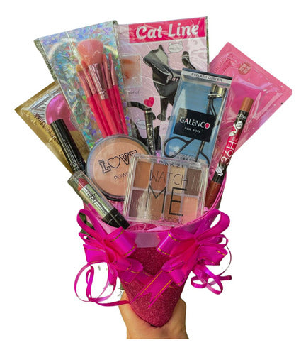 Makeup Bouquet Gift Set Lipstick Eyeshadow Blush Kit 0