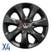 Set of 4 Cups VW Gol Saveiro Polo 13 Inch Matte Black 1