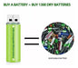 Calipha Digital USB Rechargeable AA Batteries Case Pack of 2 Reusable 1.5V 4