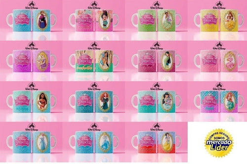 Plantillas Sublimacion Princesas De Disney / Tazas 2