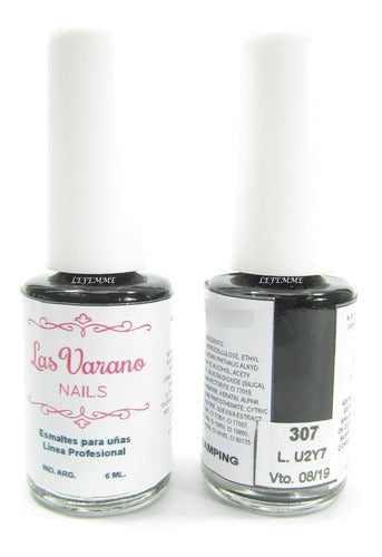 Black 307 Nail Stamping Decoration Polish by Lefemme 0