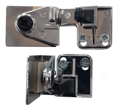 BRZ Intermediate Grip Hinge for Glass Display Case 4 to 5 mm Pair 0