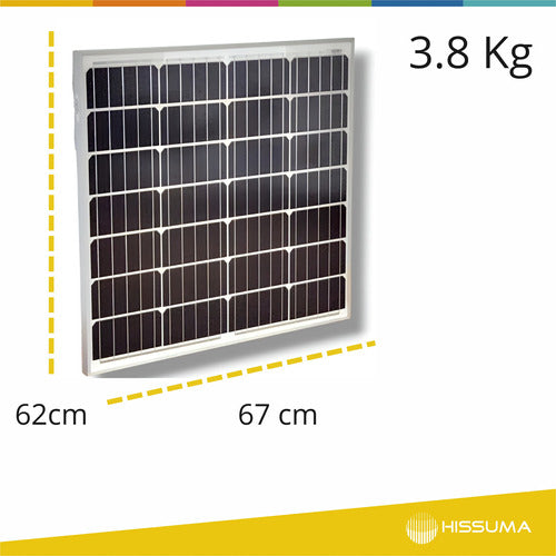 Monocrystalline Solar Panel 60W 12V Hissuma 2