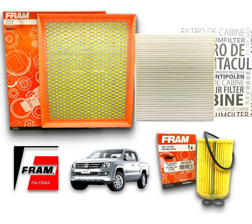 Fram Kit 3 Filtros Amarok 2.0 2010-2024 0