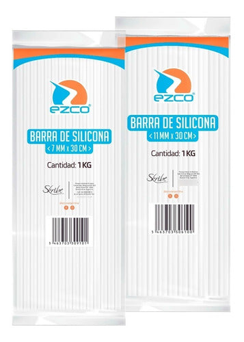 Barras Silicona Gruesa Diam 1.12cm 29cm De Largo Pack X Kg 1