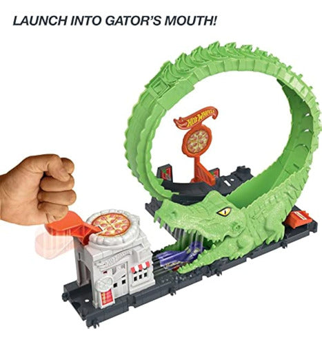 Hot Wheels Gator Loop Attack Playset Toy Car Track 1