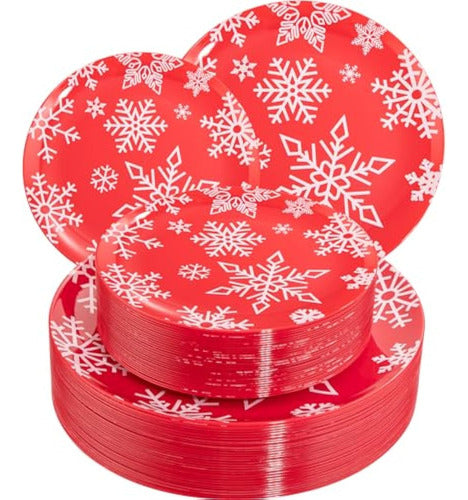 Noccur 60 Christmas Disposable Plates 0