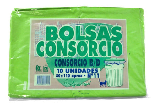 Son Buenas Green Waste Bags 80 X 110 - 2 Packs of 10 Units 0