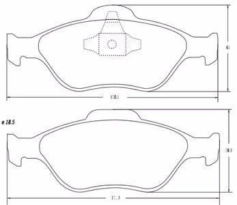 Brake Pads for Ford Ecosport 09/ Fiesta 09/ 1