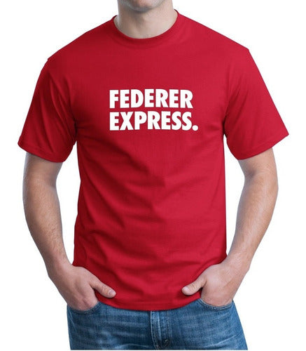Federer Express Tennis ATP 100% Cotton T-Shirt 0