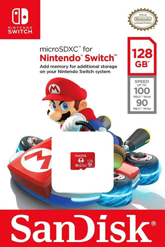 Memoria Sandisk Micro Sd 128gb Oficial Nintendo Switch Fc A 1