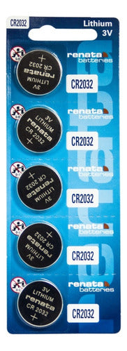 Renata CR2032 Button Batteries Pack of 5 Units 0