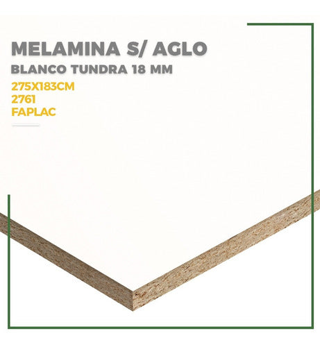 Faplac White Tundra Melamine Faced Chipboard 18 Mm 275 X 183 Mm 1