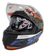 SMK Typhoon Thorn Matte Black Orange Blue Full Face Helmet 1