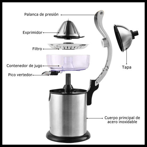 Oryx Electric Citrus Juicer Stainless Steel 100W 4