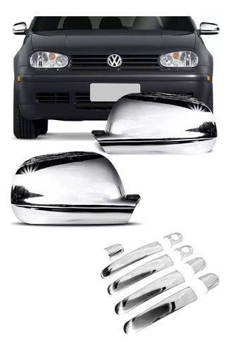 DH Cubre Manijas Y Cachas Espejo Cromadas Vw Bora Golf Mk4 0