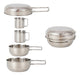 Camping Cooking Set for 2/3 People Stainless Steel Case 0