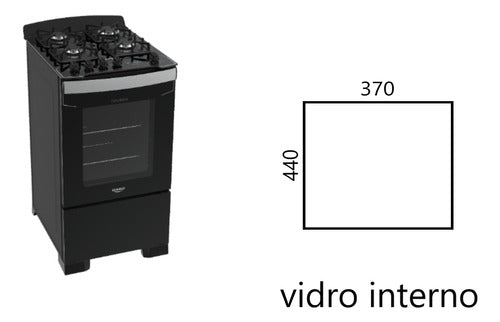 440x370 Vidro Interno Do Forno Do Fogão Dako Magister 4 Bc 1