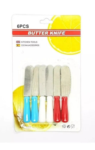 Set of 6 Stainless Steel Spreaders with Plastic Handle for Jam, Butter 1