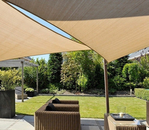 Toldo Malla Sombra Vela Triangulo 5.0x5.0 Mt Jardin Adeleste 2