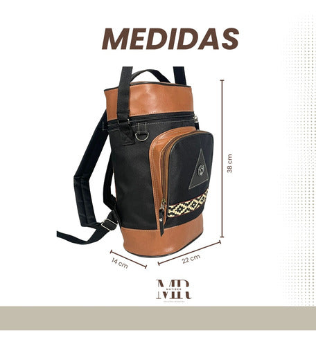 Matieer Mochila Bolso Matero Equipo Mate Eco Cuero Cordura Combinad 4