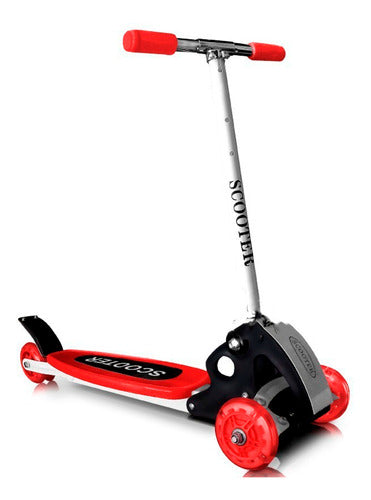 Monopatín Scooter Ajustable De 4 Ruedas - Tripatin Rojo 0