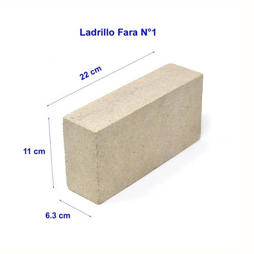 Fara Ladrillos Refractarios 22 X 11 X 6 Cm 5 Unidades 1