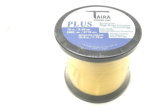 Taira Nylon Plus 0.30mm X 2710 Metres 7.7 Kg Resistance. Low Memory, Silky and Lightweight Ideal for Casting 0