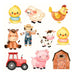 Inda.stickers Parches Termoadhesivos Animales Granja Aplique Textil 0