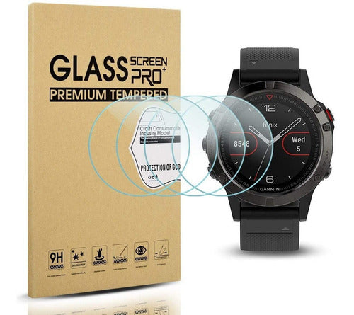 Diruite Tempered Glass for Garmin Fenix 5 (4 Units) 0