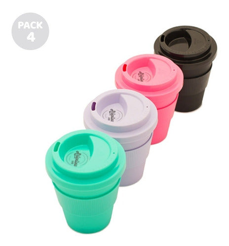 4 Starbucks Coffee Mug Jars with Silicone Sleeve - Hot & Cold 0