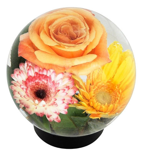 Achla Flower Aquarium Glass Vase, Globe Jar 1