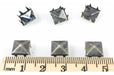 100 Pieces of 9mm Pyramid Studs - Antique Nickel 2
