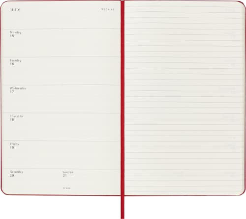 Moleskine 2023-2024 Weekly Planner 18m Hard Cover Red (l) 3