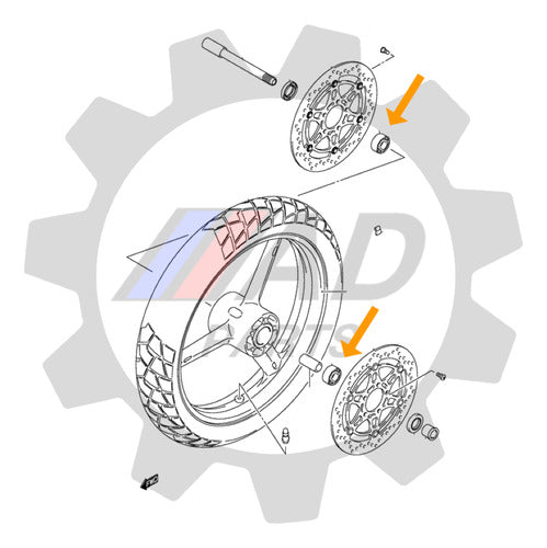 Rolamentos Roda Dianteira Suzuki V-strom 1000 1